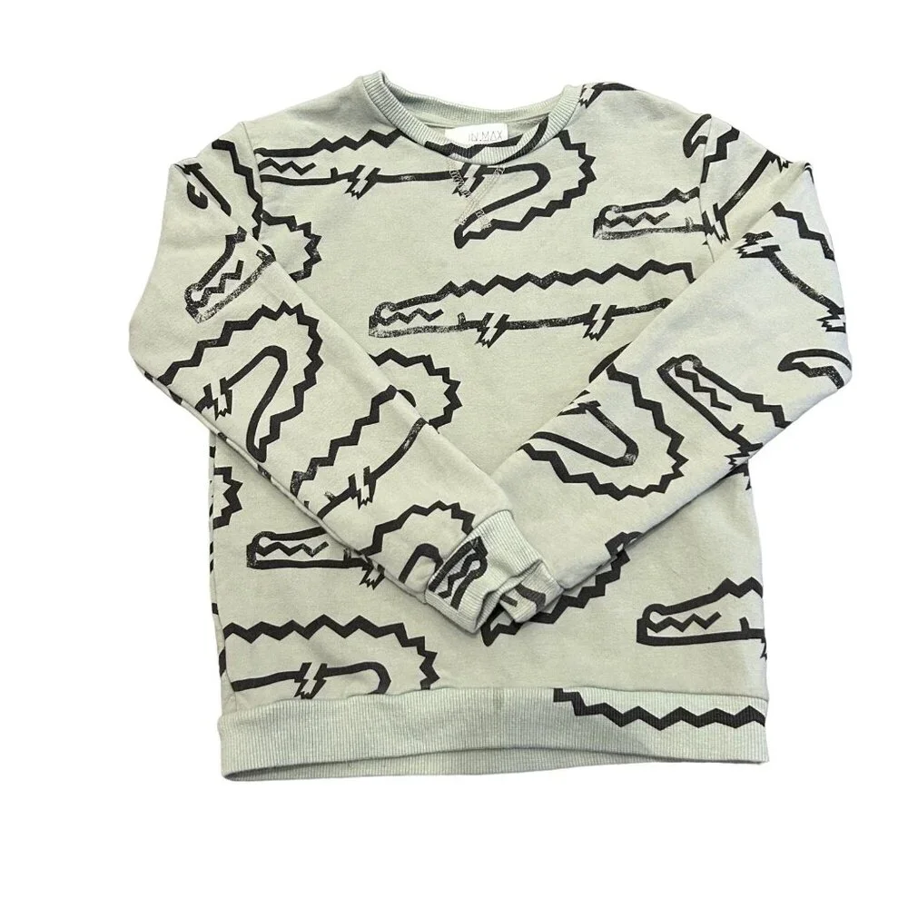 In.Max All Over Novelty Crocodile Print Kids Shirt 130